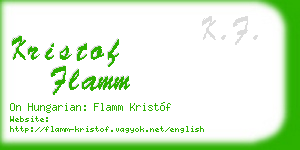 kristof flamm business card